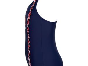 Speedo Zwempak blauw met rode vogeltjes